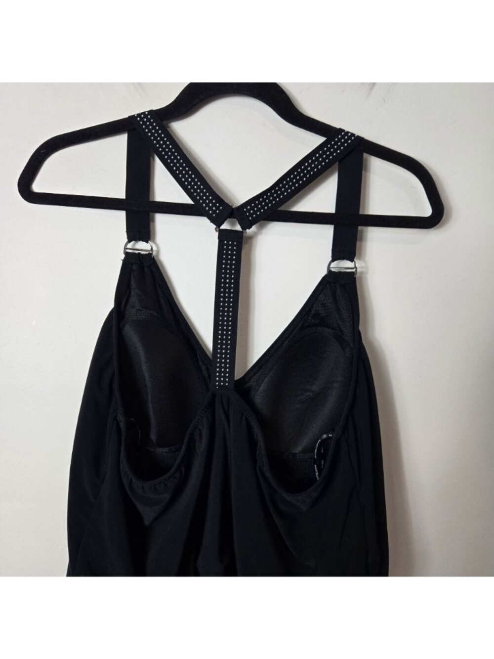MagicSuit Suit 16 Studded Gabby Romper Racerback One-Piece Swimsuit Black - Picture 7 of 15